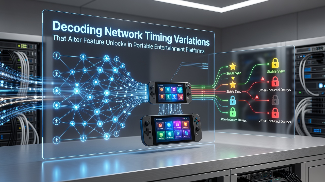 Network timing variations affecting feature unlocks on portable devices