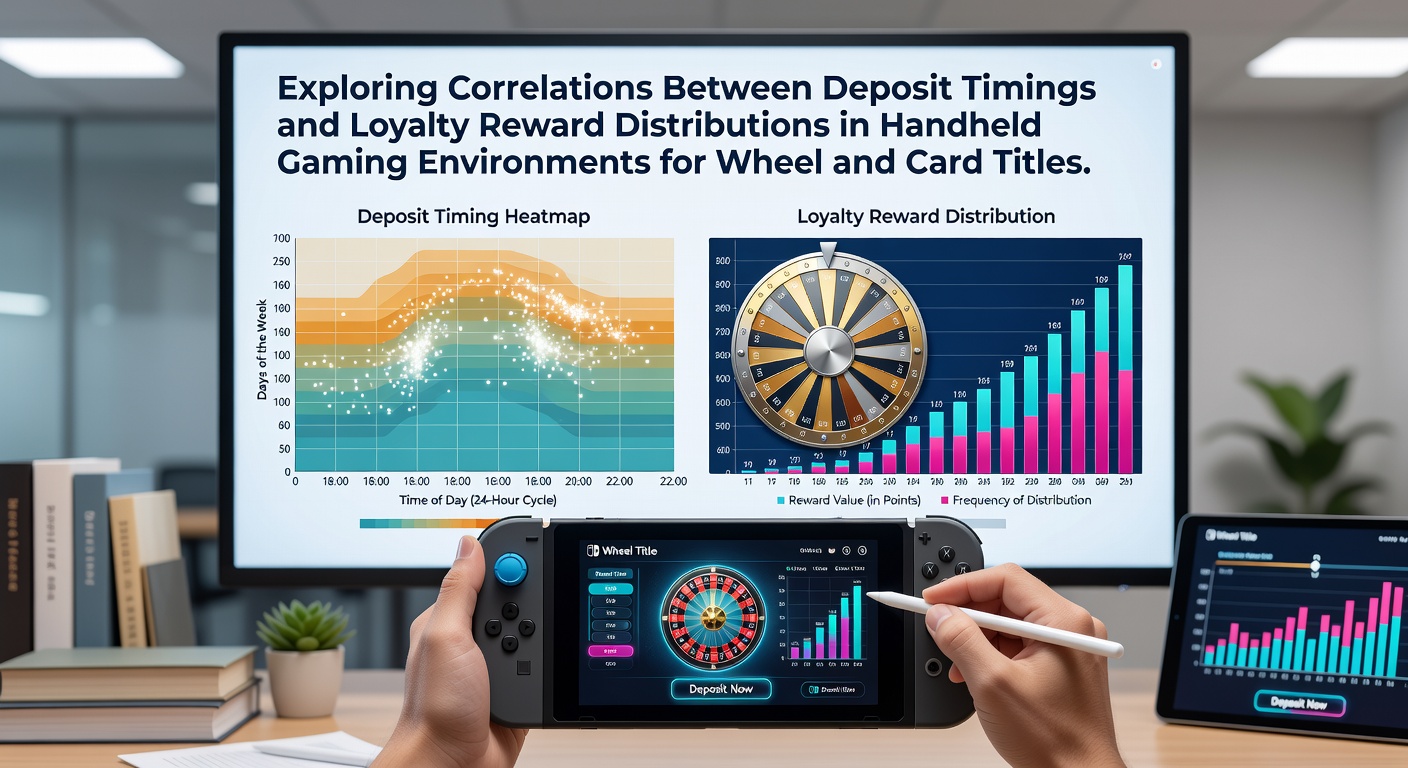 Data visualization of deposit timing patterns linked to loyalty reward distributions in mobile wheel and card games