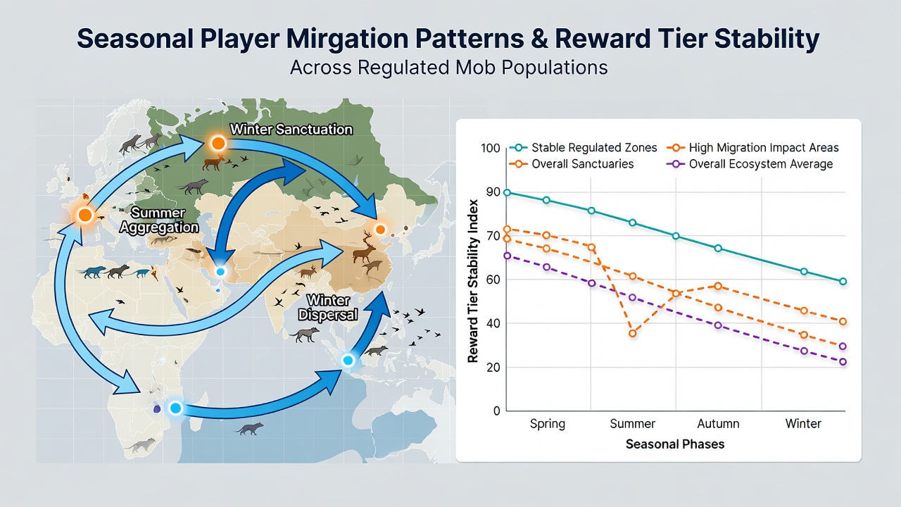 Data charts showing reward tier stability metrics during peak migration periods in regulated mobile gaming